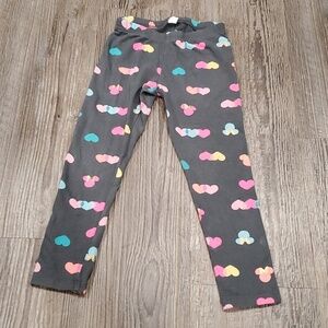Disney Minnie Mouse Heart Leggings Size 4